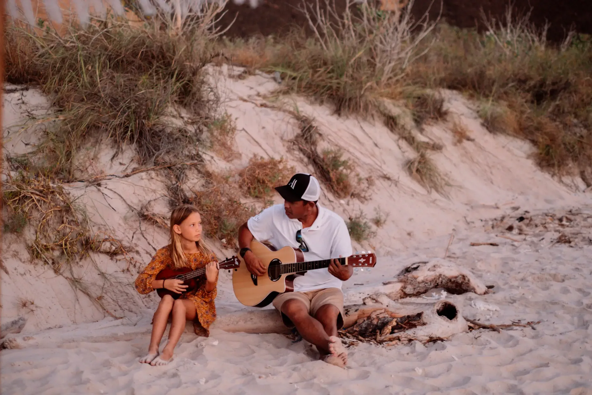 Island Moments Island moments with guitar on the beach