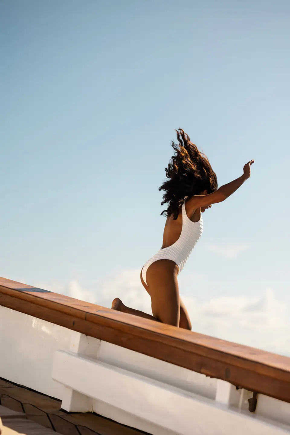 Pure Freedom Jumping into the ocean with pure freedom