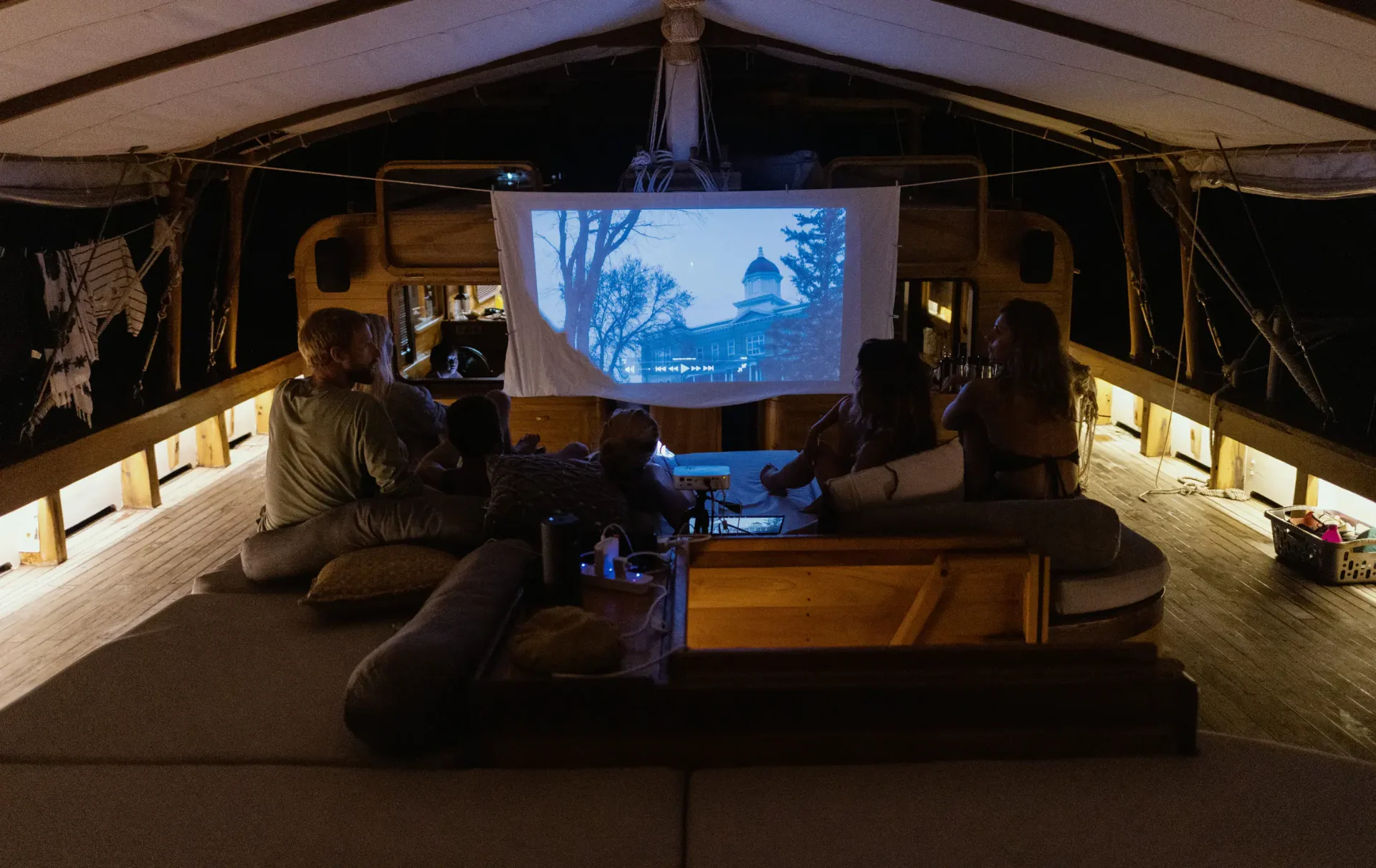 Cinema Under Stars Movie night on deck under the stars